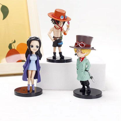 One Piece Anime Action Figure Jouets Pour Enfants, Luffy En PVC, Modèle À Collectionner, Décorations De Beurre, Cadeau De Noël, Nouveau, Ensemble De 6 Pièces