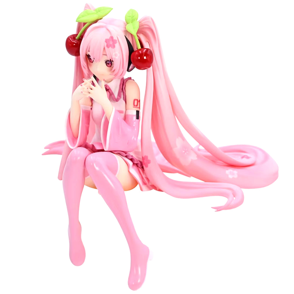 Figurine D'Anime Hatsune Ata Ku, Robe Rose, Modèle En PVC, Jouets D'Action, Aucune Fleur De Cerisier Rose, Décoration, Cadeaux À Collectionner, Nouveau