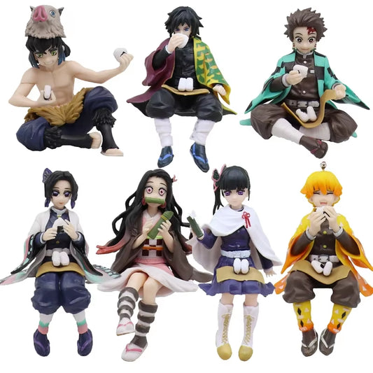 Demon Slayer Anime Action Figure, Kimetsu No Yaiba, Nezuko, Tanjirou, Zenitsu, Inosuke, Shisa Bu, Miritsu, Butter Toys Gift