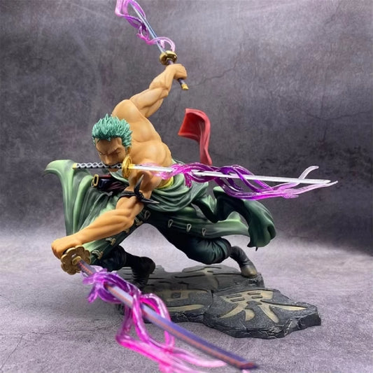 Figurine D'Action One Piece À Trois Lames, 10Cm, GK Roronoa Zoro, Statue Manga Maximum, Modèle De Collection, Jouet Pour Enfant