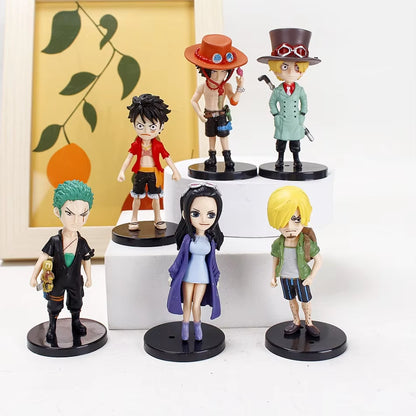 One Piece Anime Action Figure Jouets Pour Enfants, Luffy En PVC, Modèle À Collectionner, Décorations De Beurre, Cadeau De Noël, Nouveau, Ensemble De 6 Pièces