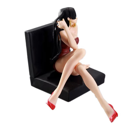 Figurine De Dessin Animé One Piece Boa Hancock, Canapé Noir/Rouge, Modèle De Collection, Jouets Pour Enfants, Figurine D'Action, Décoration De Voiture, Ornements, 10Cm