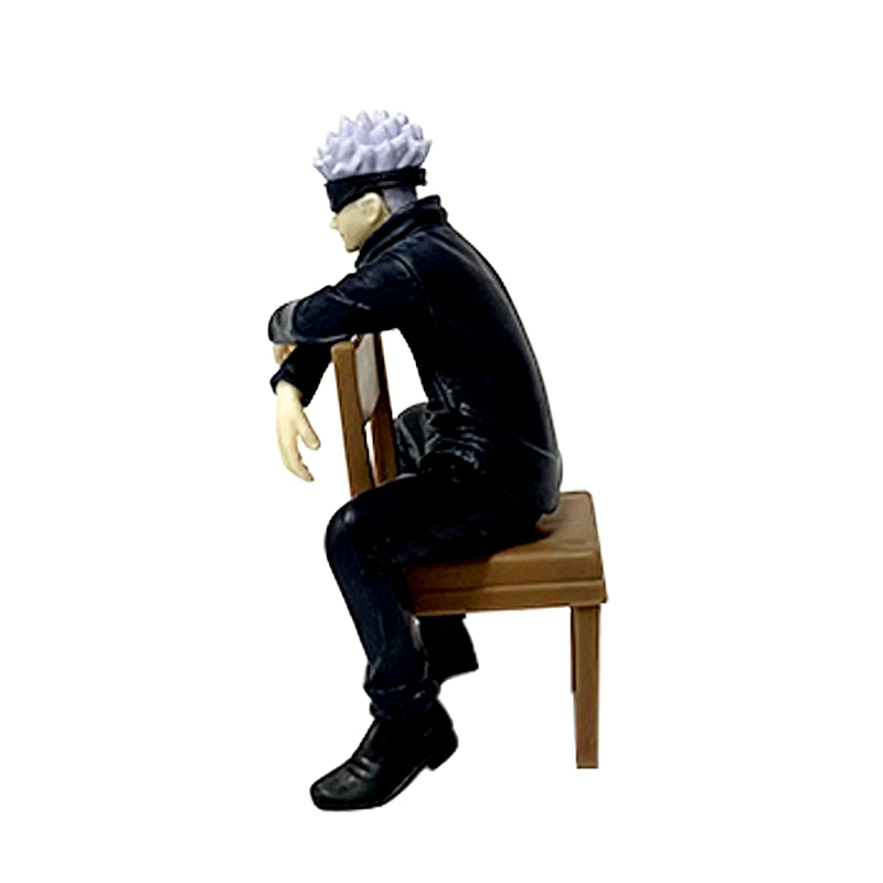 Jujutsu Kaimmense-Figurine Satoru Gojo Assis Avec Chaise, Modèle De Collection De Temps De Pause, Jouets De Décoration Anime, Cadeaux, 11Cm, 14Cm