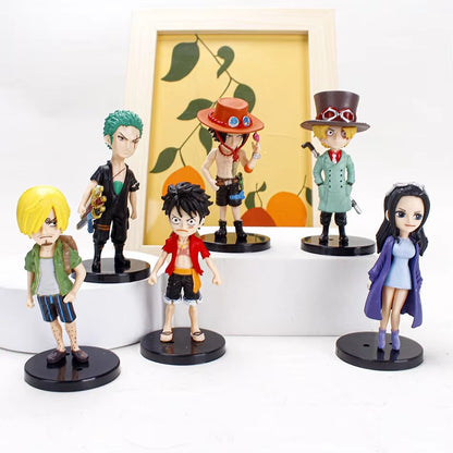 One Piece Anime Action Figure Jouets Pour Enfants, Luffy En PVC, Modèle À Collectionner, Décorations De Beurre, Cadeau De Noël, Nouveau, Ensemble De 6 Pièces