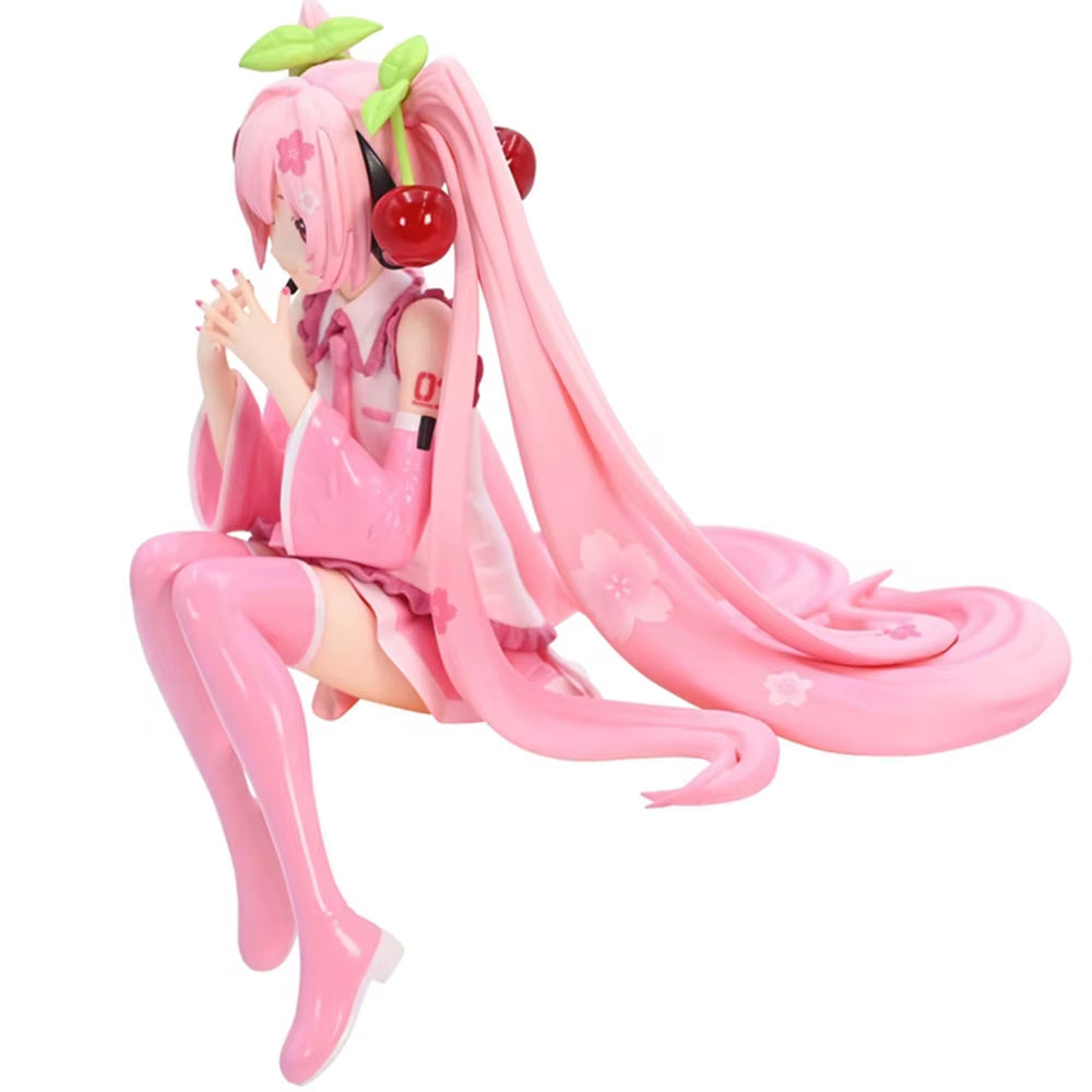 Figurine D'Anime Hatsune Ata Ku, Robe Rose, Modèle En PVC, Jouets D'Action, Aucune Fleur De Cerisier Rose, Décoration, Cadeaux À Collectionner, Nouveau