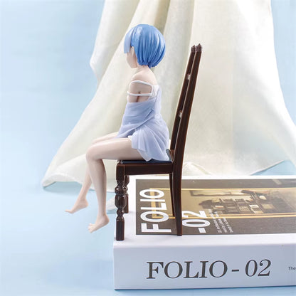 Collection De Figurines En PVC Re: Ontarilife in a Different World, Jouet Pour Enfants, Cadeau De Noël, Rem, Assis Sur Des Chaises, 17Cm