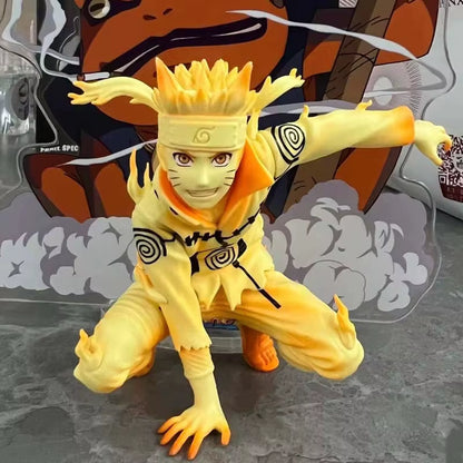 Figurine D'Or De Dessin Animé Chakura Uzumaki Narafigure, Statue De Combat, Modèle De Collection En PVC, Jouets Cadeau, Gk Six Voies, 10Cm