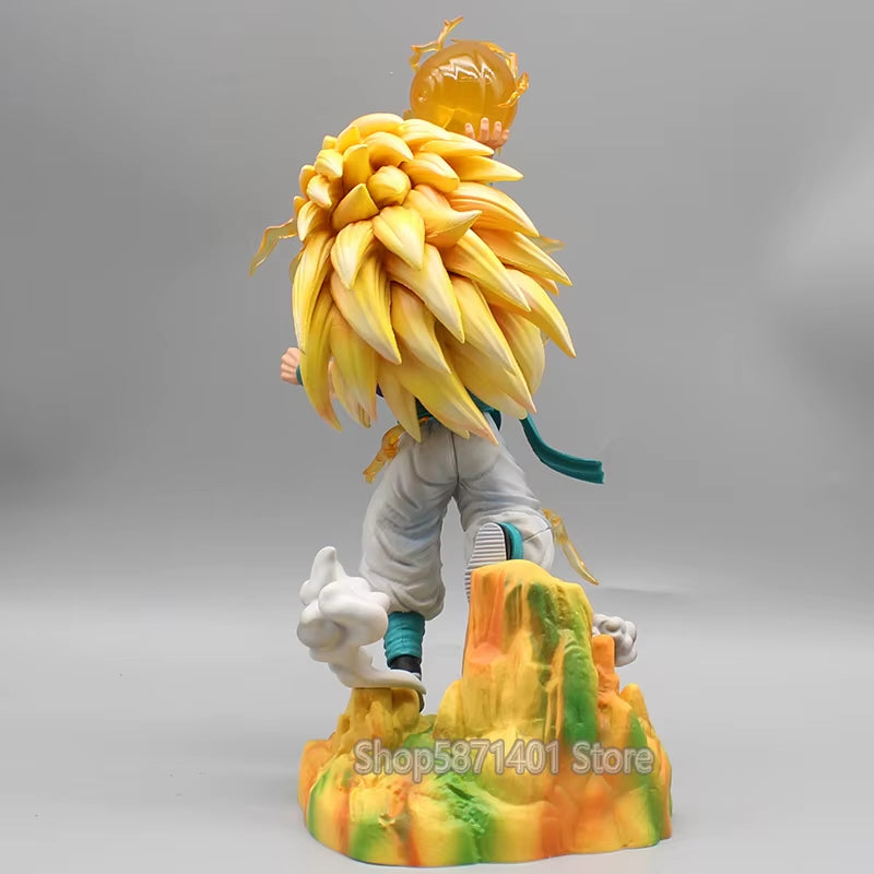 Figurines D'Action Dragon Ball Anime, Super 3 Gotenks, SJJ3, Figurine Gotenks, Cheveux Jaunes, Showisdom, Modèle En PVC, Jouets Ornementaux, 30Cm