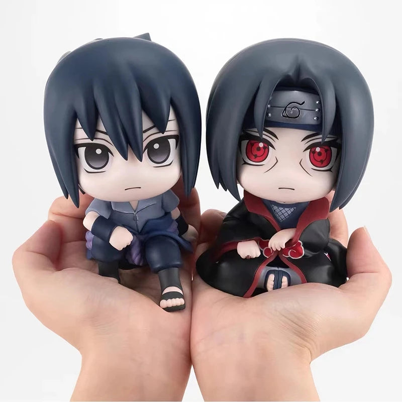 Figurine D'Action Naraakakashi Version Q De 9Cm, Jouet De Décoration De Voiture, Modèle De Collection Kawaii Sasuke Itachi