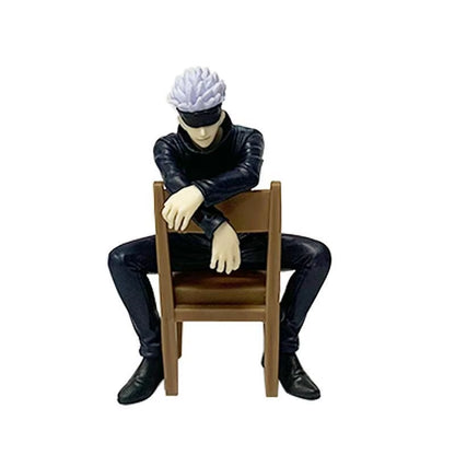 Jujutsu Kaimmense-Figurine Satoru Gojo Assis Avec Chaise, Modèle De Collection De Temps De Pause, Jouets De Décoration Anime, Cadeaux, 11Cm, 14Cm