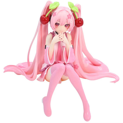 Figurine D'Anime Hatsune Ata Ku, Robe Rose, Modèle En PVC, Jouets D'Action, Aucune Fleur De Cerisier Rose, Décoration, Cadeaux À Collectionner, Nouveau